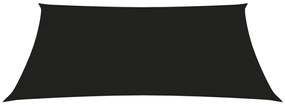 Para-sol estilo vela tecido oxford trapézio 3/5x4 m preto