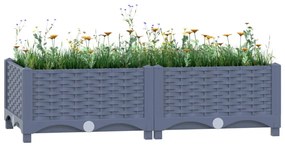 vidaXL Canteiro elevado 80x40x23 cm polipropileno