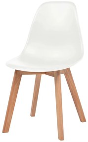 Cadeiras de jantar 6 pcs plástico branco