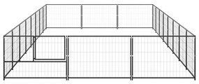 Canil para cães 24 m² aço preto