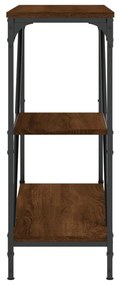 Mesa consola 88,5x30x75 cm derivados madeira carvalho castanho