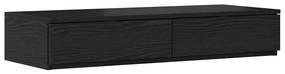 Estrutura de Cama Storage Madeira Negra 90x200 cm