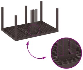 Conjunto de Jantar de Jardim 5 pcs Castanho 150 x 100 x 73 cm