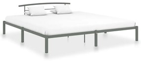 vidaXL Estrutura de cama 200x200 cm metal cinzento