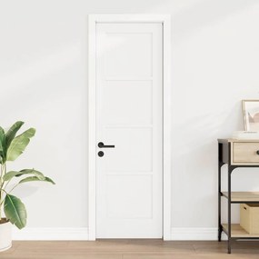 Porta Interior 'ORKDAL'Branca 61x198.5x4 cm Madeira Sólida de Pinho