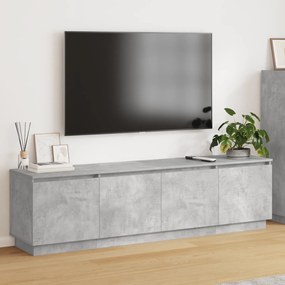 vidaXL Gabinete de TV com LED Cinza Concreto 180x38x49 cm Madeira de Engenharia