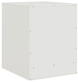 Mesa de cabeceira 34,5x39x44 cm aço branco