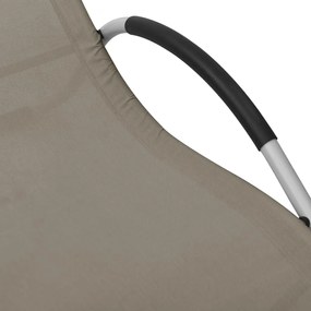 Espreguiçadeiras 2 pcs textilene cinza-acastanhado e cinzento