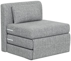 HOMCOM Poltrona Chaise Dobrável 3 em 1 com Travesseiro Conversível Colchonete Dobrável para Visitas Sala de Estar Escritório Cinza | Aosom Portugal
