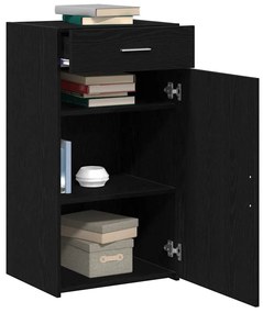Buffet vidaXL Preto Carvalho 30x42,5x93 cm Madeira de engenharia