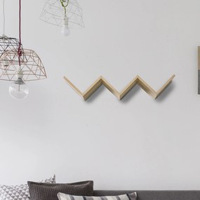 Prateleiras de parede suspensas - design contemporâneo em forma de V - kit de fixação incluído - painéis de aglomerado em cor carvalho claro