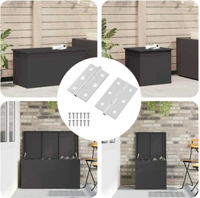 vidaXL Dobradiça Liso 2 pcs Prateado 58 x 35 x 1 mm Aço