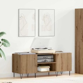 vidaXL Armário para discos de vinil com prateleira Carvalho Artesanal