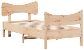 Cama sem colchão 90x200 cm madeira de pinho maciça