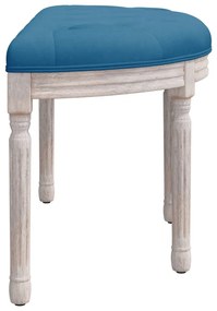 Banco 81,5x41x49 cm veludo azul
