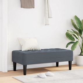 vidaXL Banco Cinza Escuro 113 cm Veludo