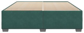 Estrutura de cama sem colchão 180x200 cm veludo verde-escuro