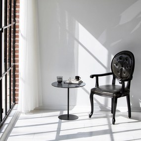 Mesa de Apoio Chill-Out - Preto e Cinza Escuro - 50 cm x 50 cm x 50 cm