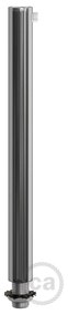 Chrome metal round 15 cm strain relief clamp provided with threaded tube nut and washer
