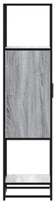 Armário alto 35,5x35x139 cm madeira e metal cinza sonoma