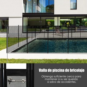 Conjunto de 3 Barreiras de Segurança para Piscina da Teslin Dimensões cada barreira 360 x 125 cm– Proteção para Varandas, Barreira Ocultante, Proteção