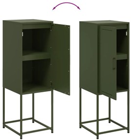 Aparador alto 36x39x107 cm aço verde azeitona