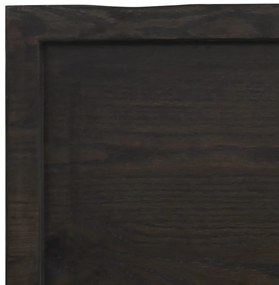 Tampo de mesa 160x50x(2-4) cm carvalho tratado castanho-escuro