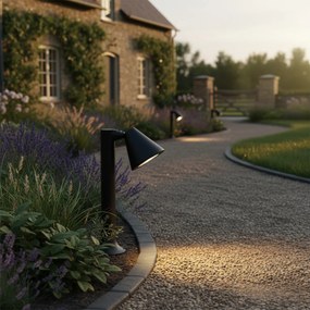 Candeeiro de exterior moderno preto 30 cm IP44 ajustável - Ciara