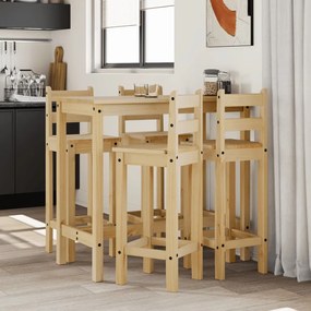 vidaXL 5 pcs conjunto de bar pinho maciço