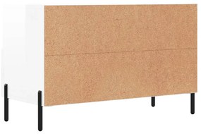 Móvel de TV 80x36x50 cm derivados de madeira branco brilhante