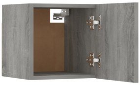 Móveis para TV de parede 8 pcs 30,5x30x30 cm cinzento sonoma