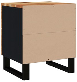 Mesas de cabeceira 2 pcs 40x33x46 cm madeira de acácia maciça