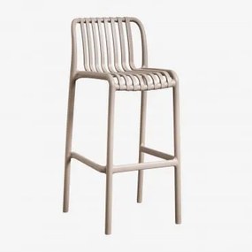 Pack De 2 Bancos Altos De Jardim Empilháveis Em Polipropileno Wendell Moka Brown & ↑75 Cm - Sklum