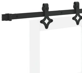 Porta Deslizante vidaXL com Conjunto de Ferragens Branca 61x198.5 cm d