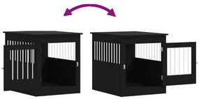 Móvel casota para cão 64,5x80x71 cm derivados de madeira preto