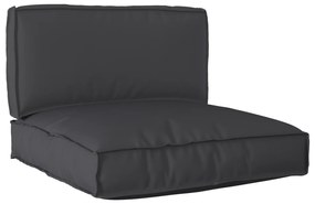 vidaXL Conjunto de Almofadas para Palete 2 pcs Preto 80 x 80 x 12 cm