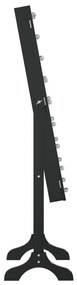 Espelho de pé com luzes LED 34x37x146 cm preto