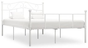 284518 vidaXL Estrutura de cama 120x200 cm metal branco