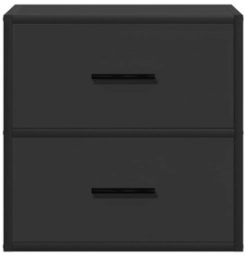 Mesas de cabeceira de parede 2 pcs 40x31x39,5 cm preto