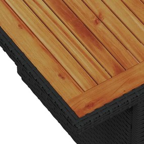 Conjunto de Sofá de Jardim com 9 Peças e Almofadas Pretas em Ratan Sin