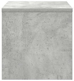 Mesa-de-cabeceira 40x30x30 cm contraplacado cinzento cimento