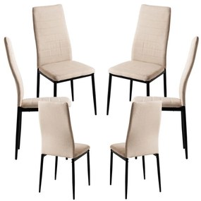 Pack 6 Cadeiras Lauter Tecido - Beige