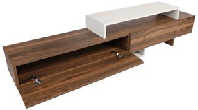 Unidade de TV Nirvana – Branco e Teca – 180x41,7x29,5 cm | Tribo Home