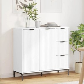 vidaXL Buffet com gaveta Branco 89,5 x 33 x 82 cm Madeira processada