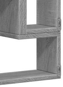 Estante 96x12x64 cm derivados de madeira cinzento sonoma