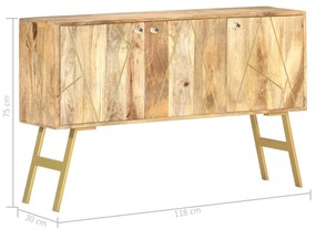 Aparador 118x30x75 cm madeira de mangueira maciça