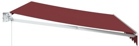 Toldo retrátil manual 350x250 cm bordô