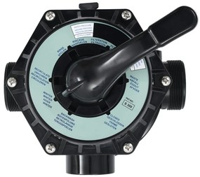 Válvula multiportas para filtro de areia ABS 38 mm 6-vias