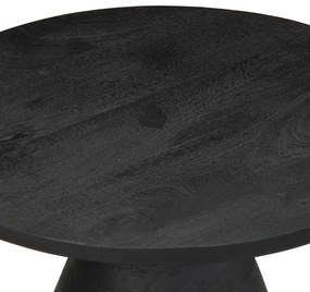 Mesa de apoio preto Ø50x40 cm madeira de mangueira maciça