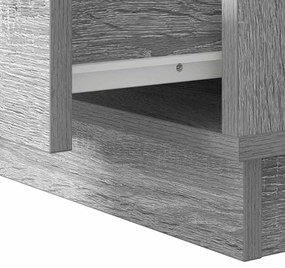 Criado-mudo com LED Cinza Sonoma 50x34,5x50 cm